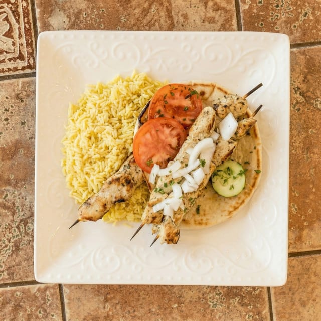 Chicken Kebab Platter.